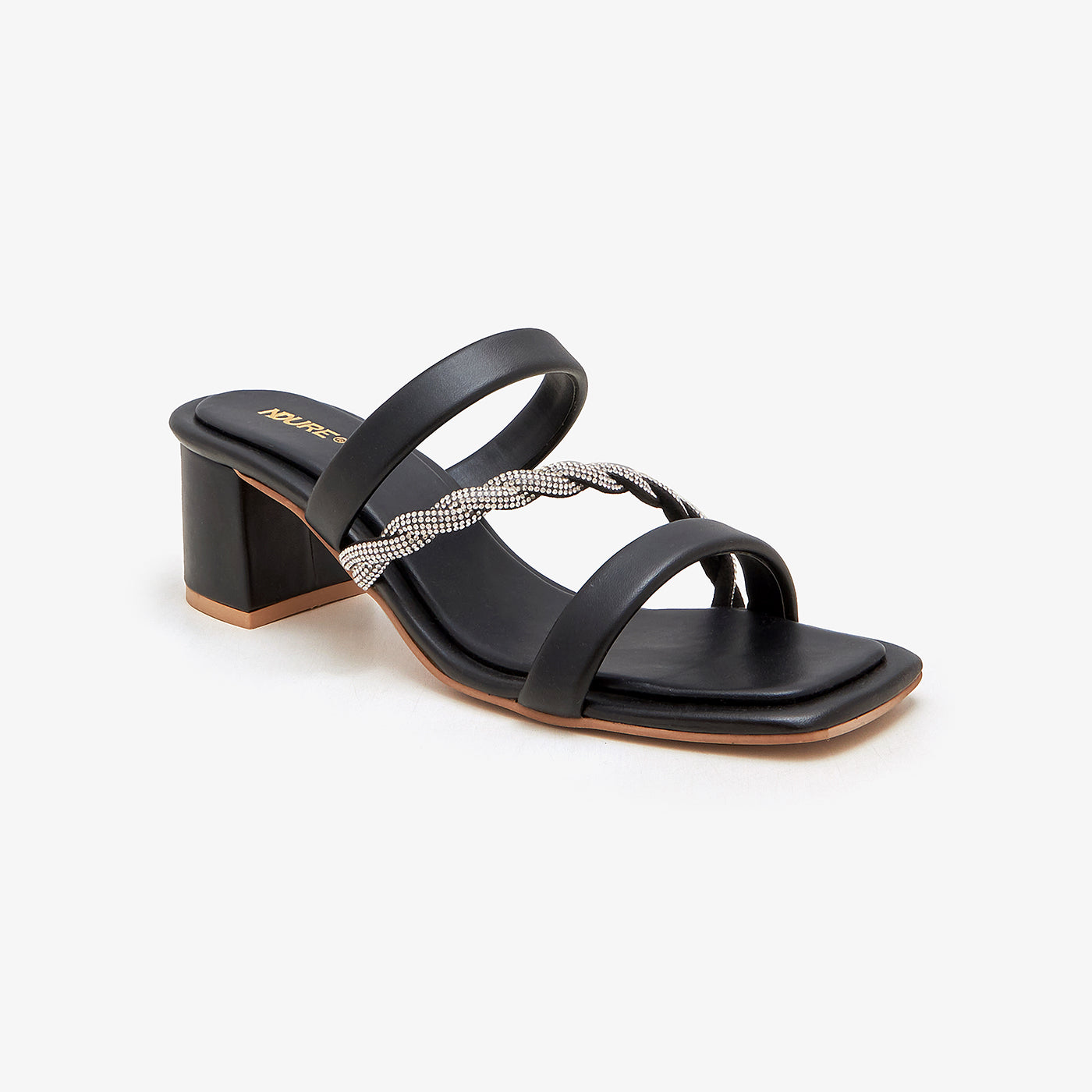 Buy WOMEN CHAPPALS - Women's Formal Heels W-HL-BLK-0070 â Ndure.com