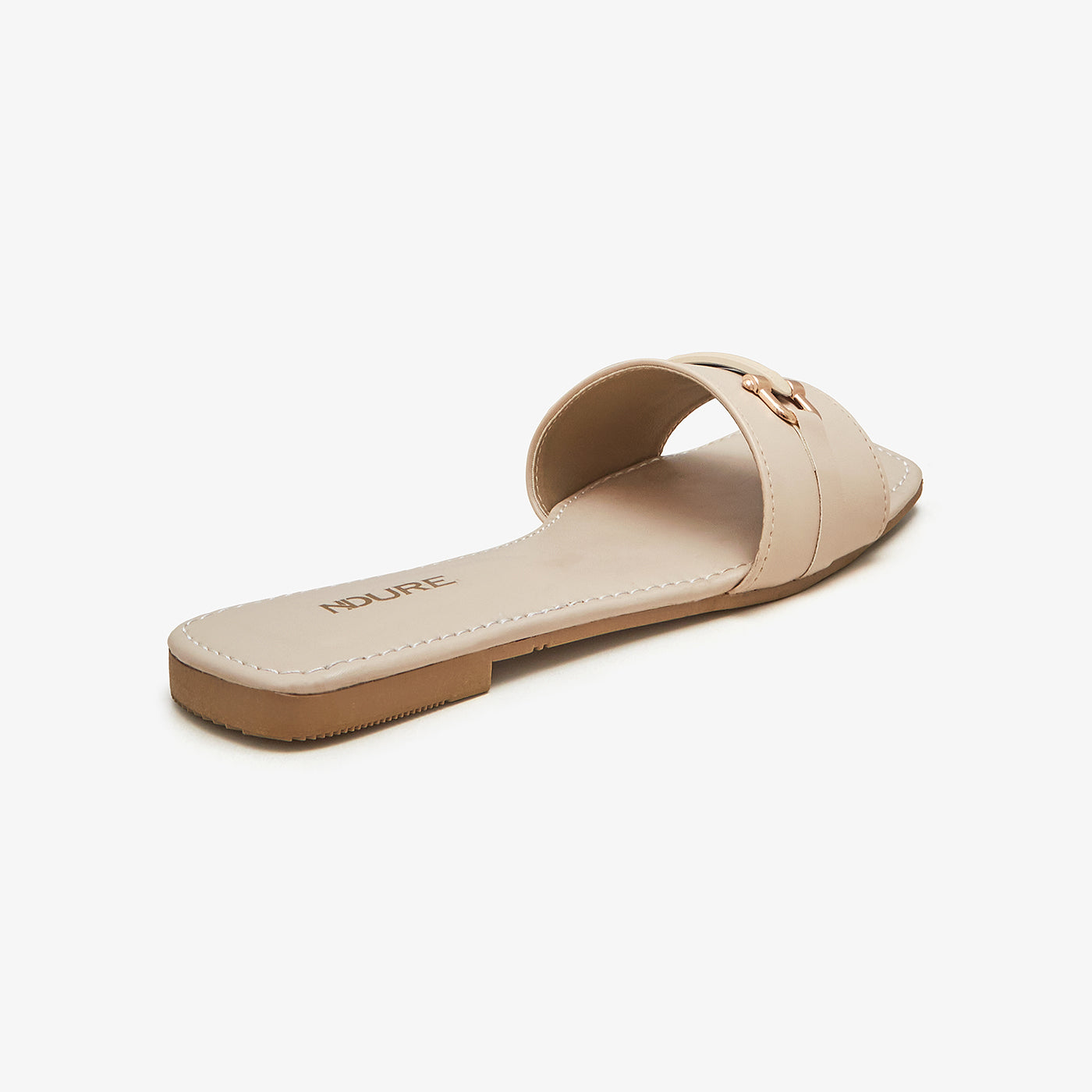 Women's Gold Studded Slides