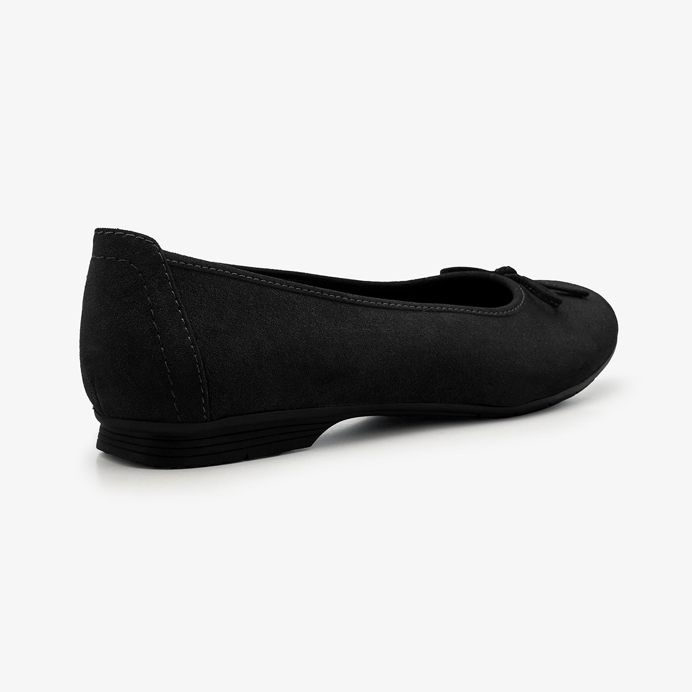 Women's Suede Ballet Flats with Bow