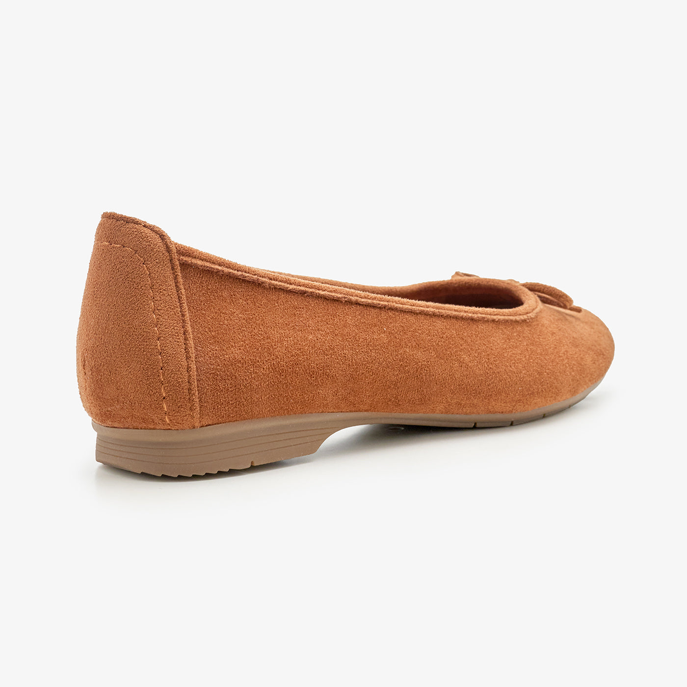 Women's Suede Ballet Flats with Bow