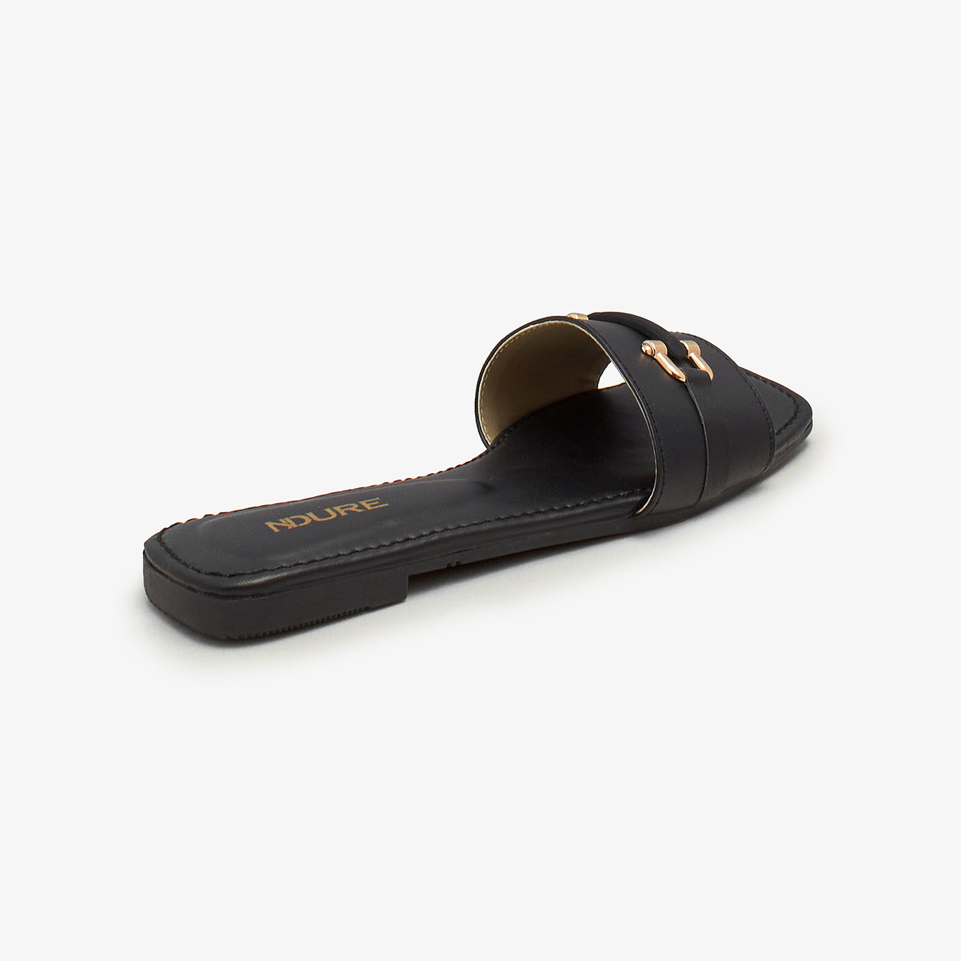 Women's Gold Studded Slides