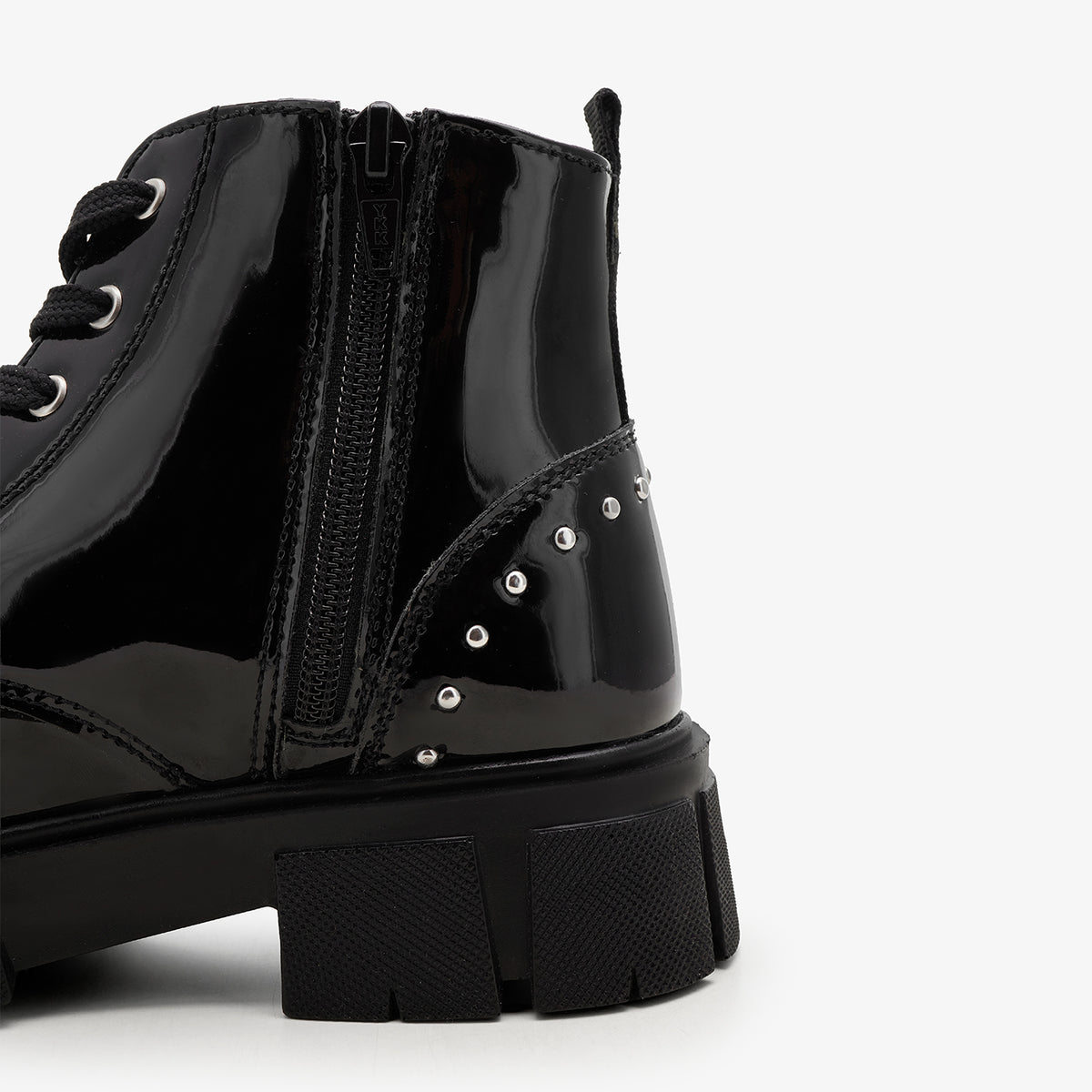 Girls’ Patent Lace-Up Boots