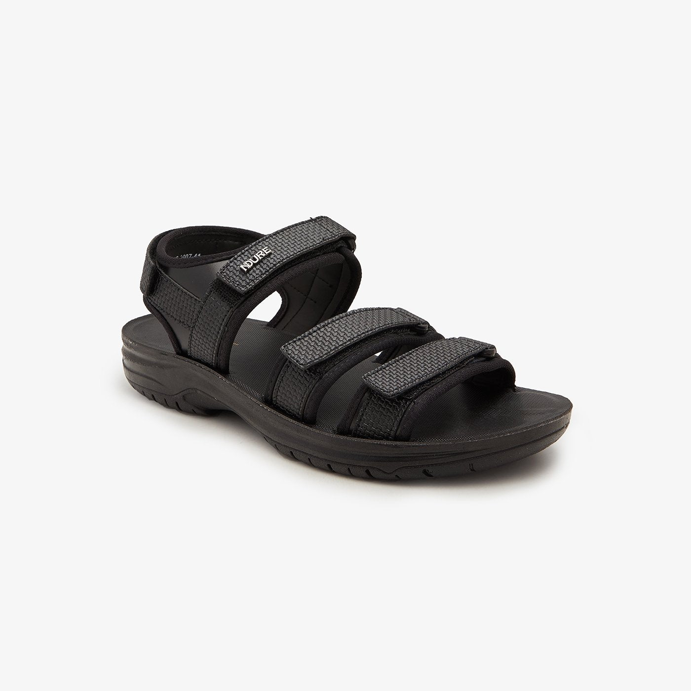 Buy BLACK Strappy Mens Sandals â Ndure.com