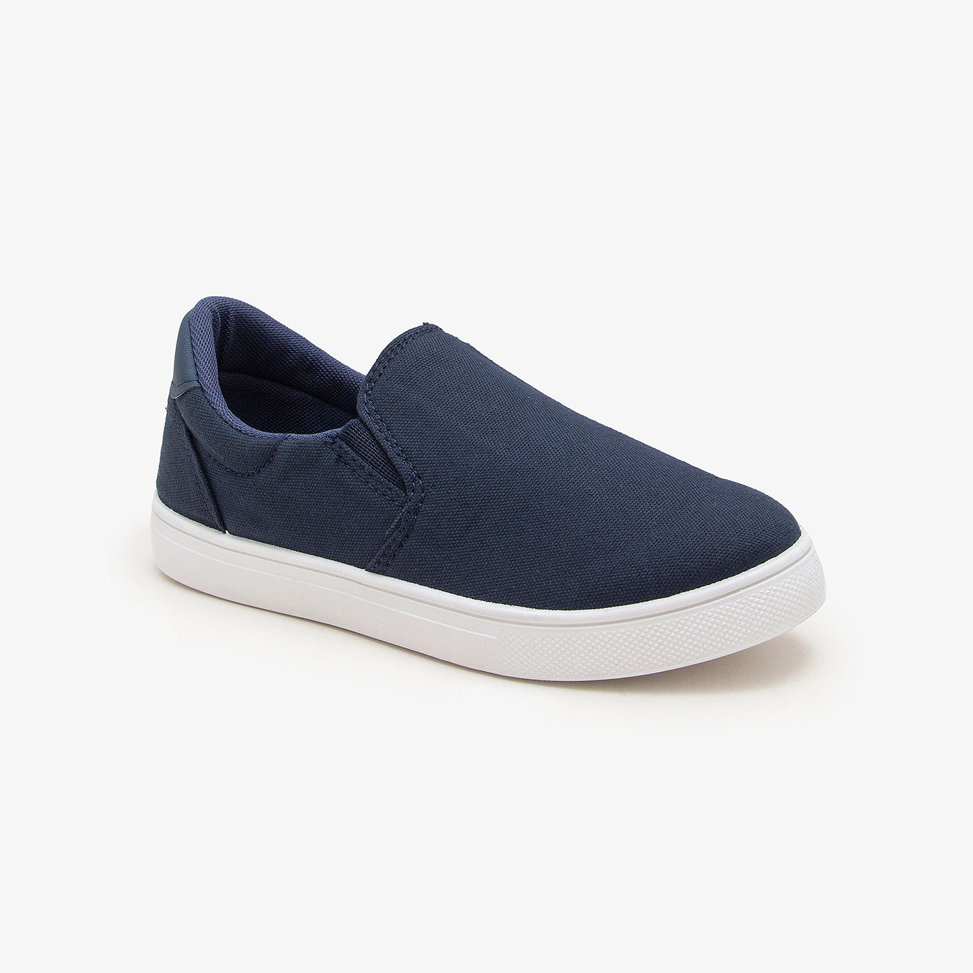 Navy canvas slip on shoes Clearance
