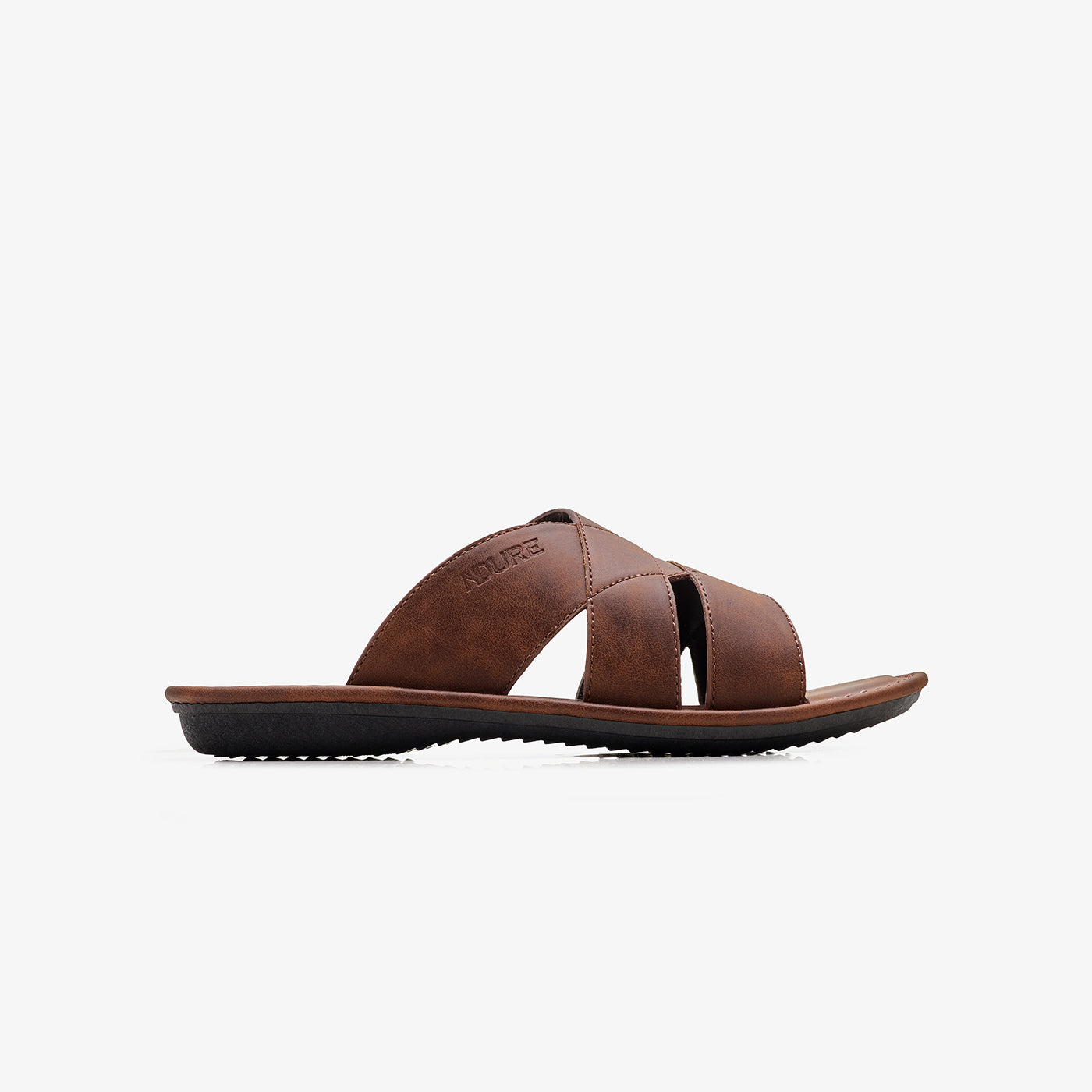 Men's Crossed Strap Slides