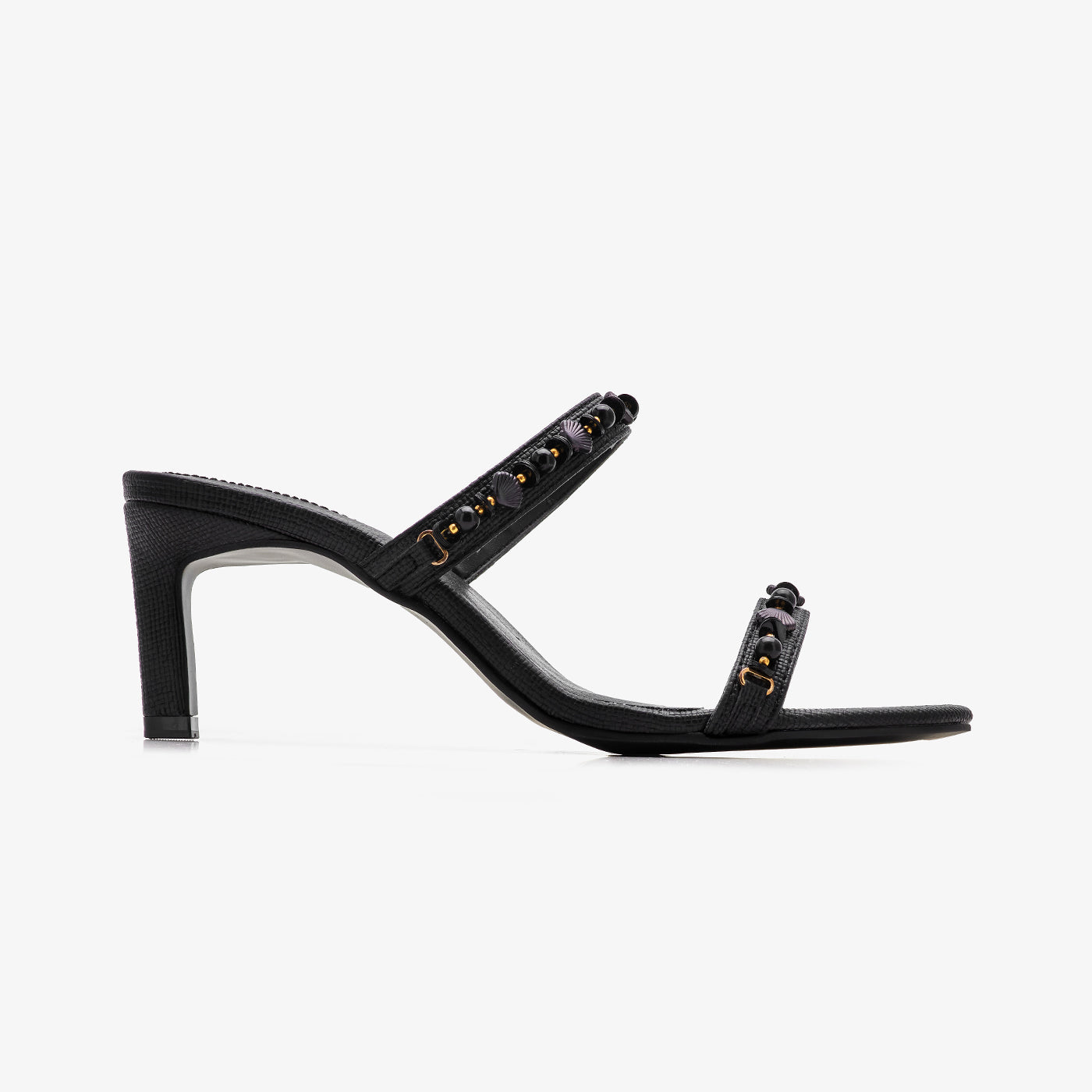 Women's Embellished Square Toe Heels