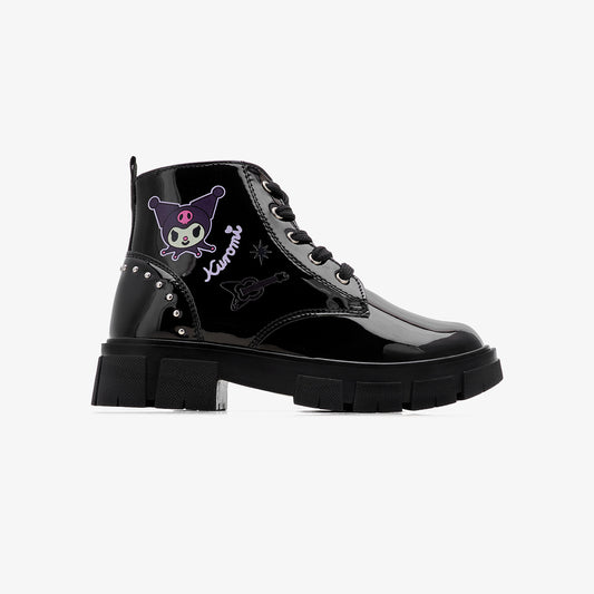 Girls’ Patent Lace-Up Boots