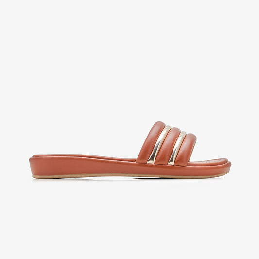 Women’s Tan Casual Strap Slides