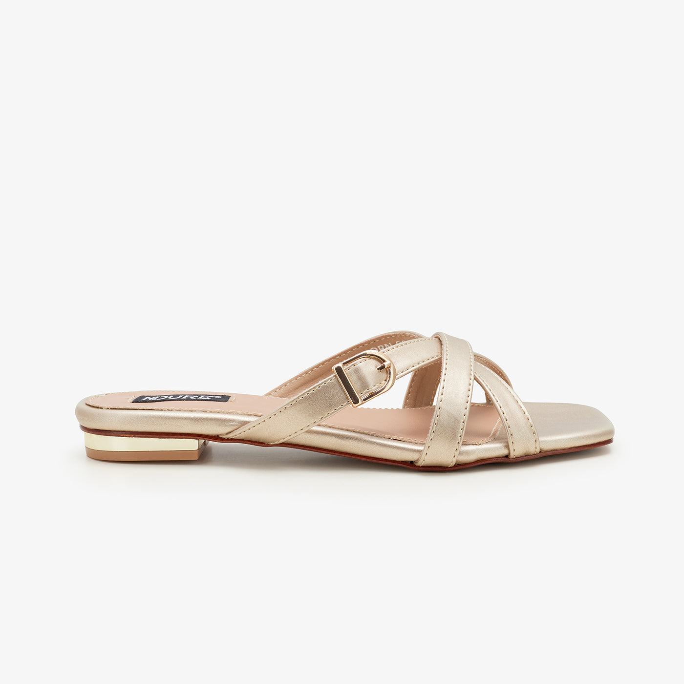 Women's Shiny Straps Slides