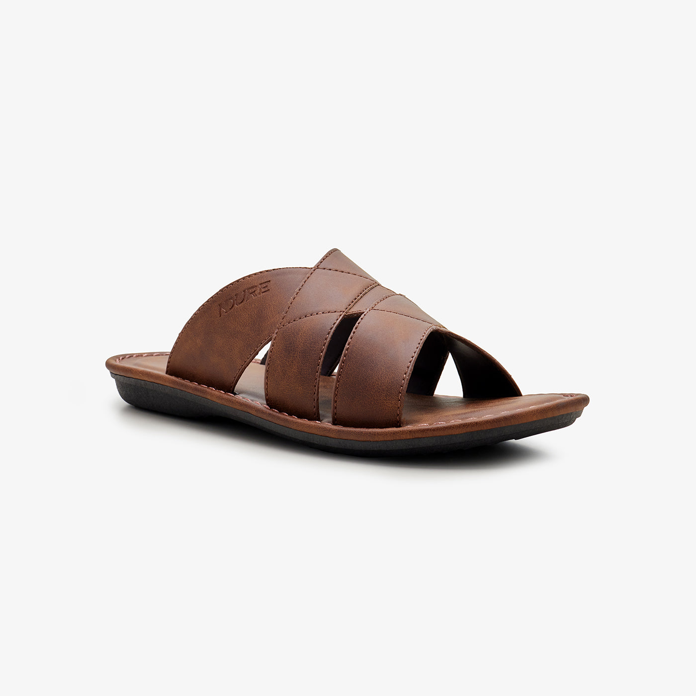 Men's Crossed Strap Slides