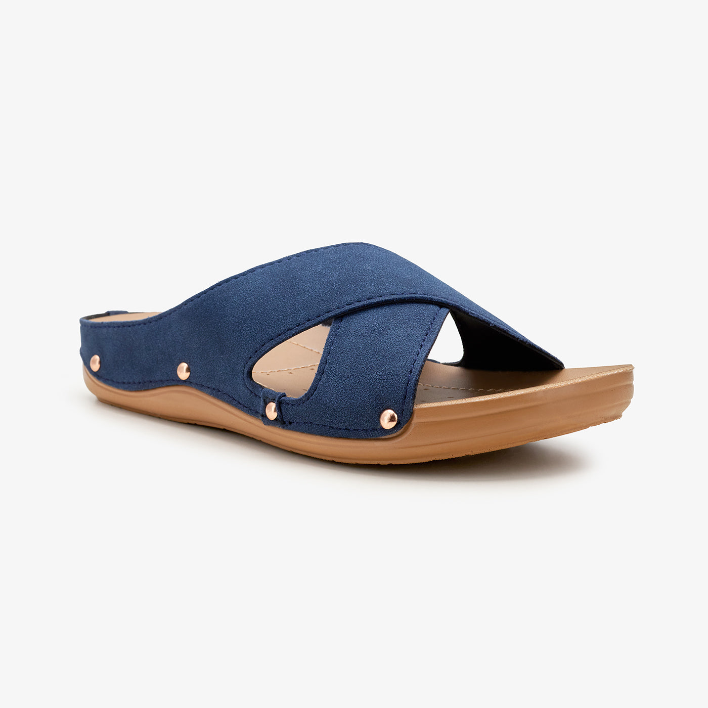 Women's Cross Strap Slides