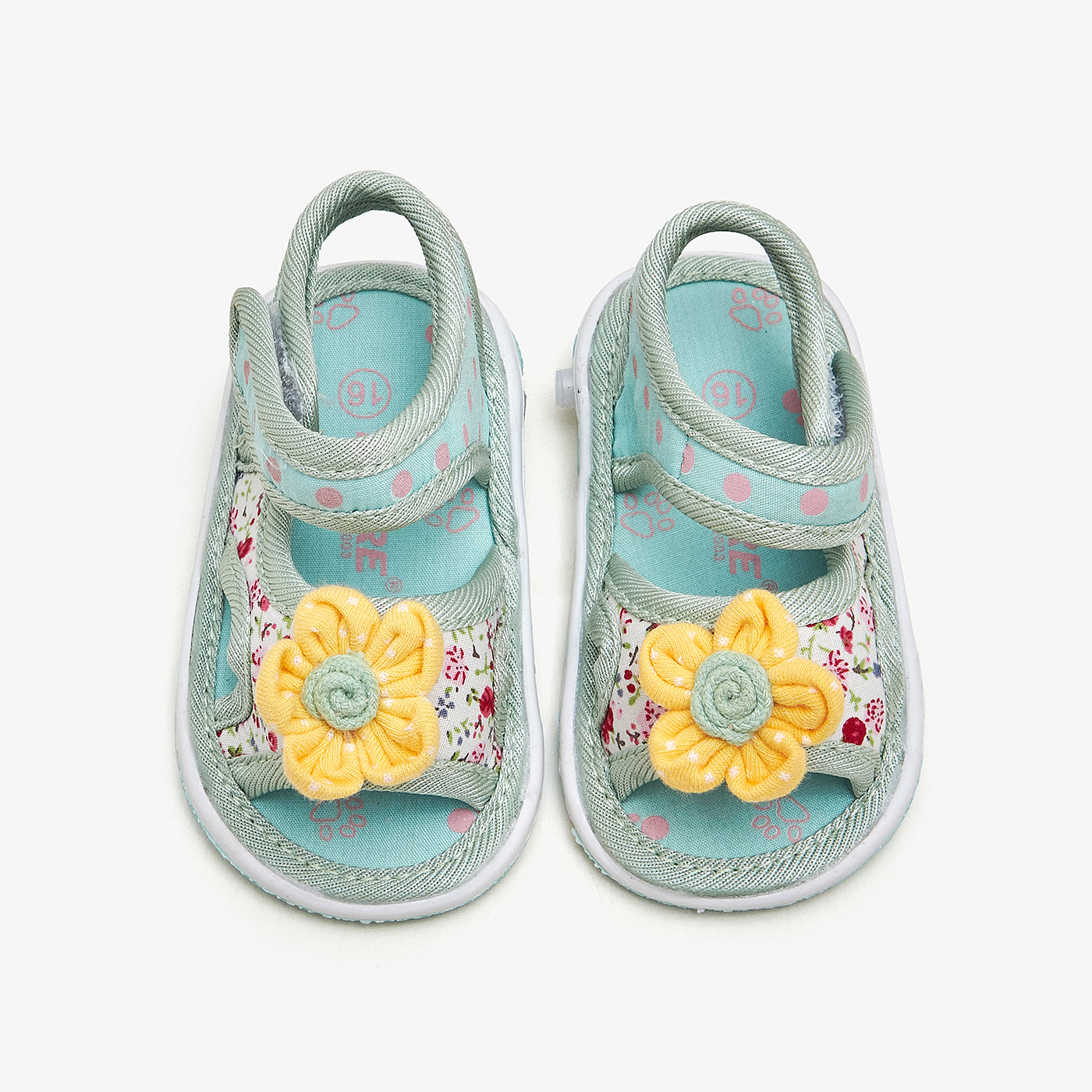 Floral Motif Sandals for Girls