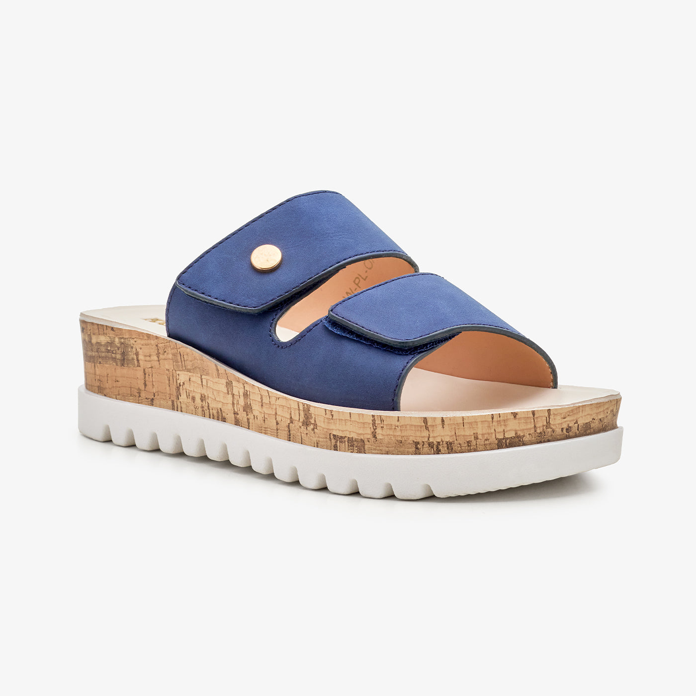 Women's Double-Strap Wedge Slides