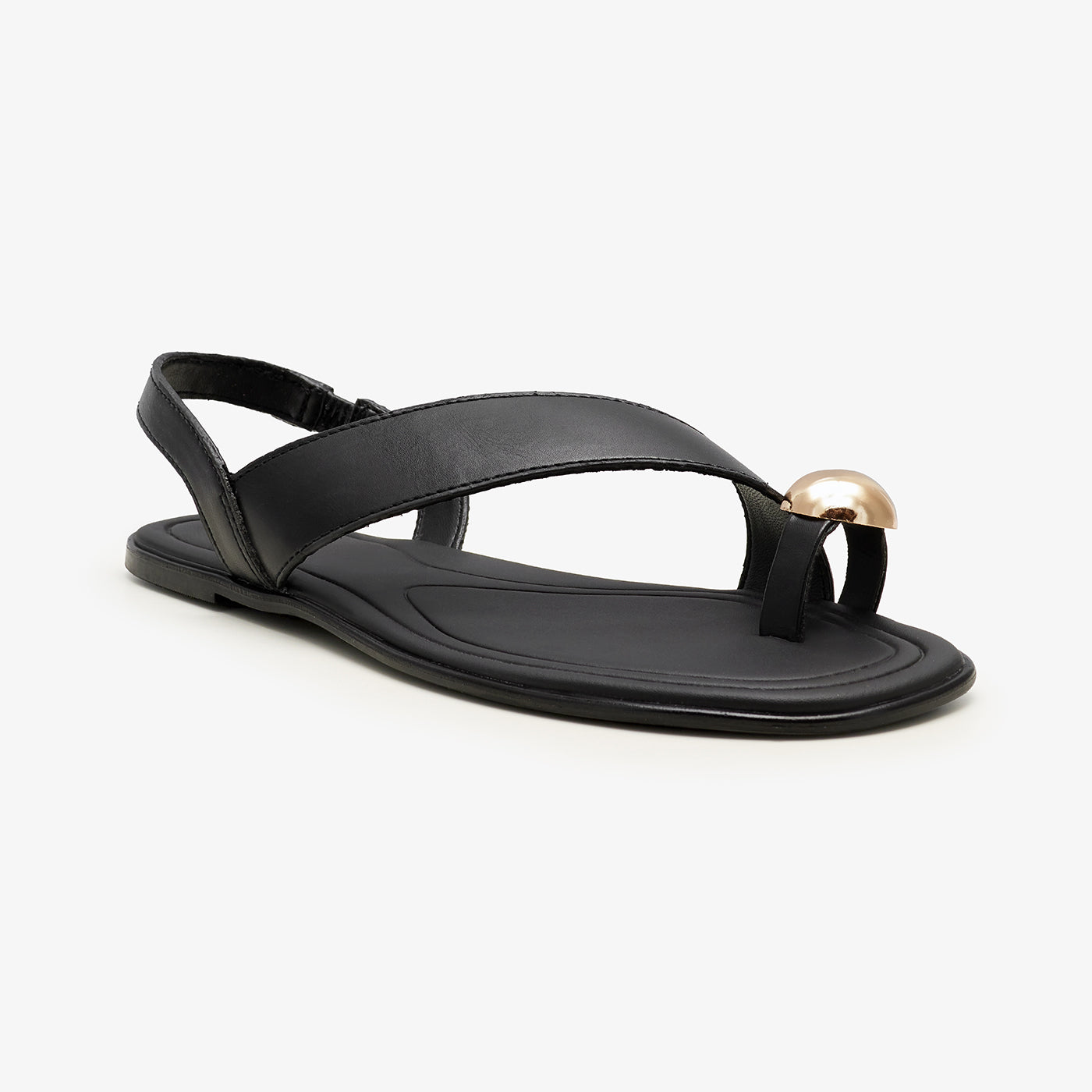 black sandals