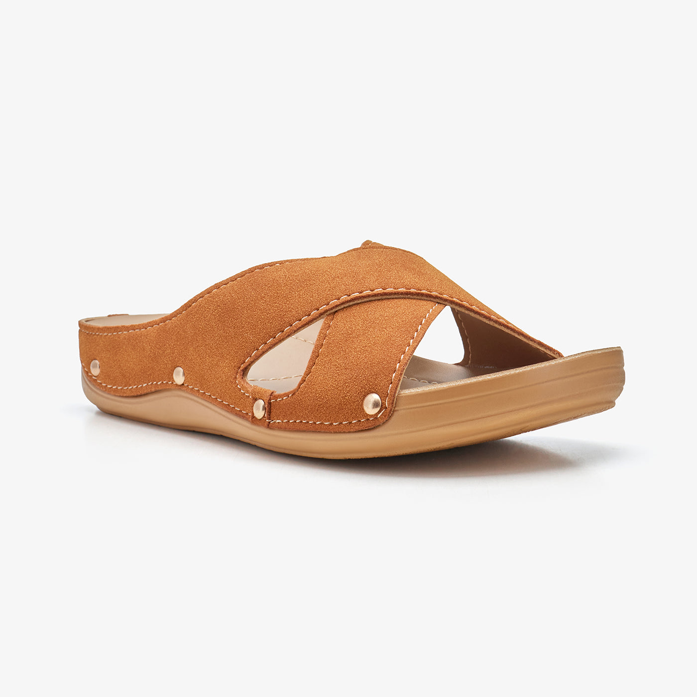 Women's Cross Strap Slides