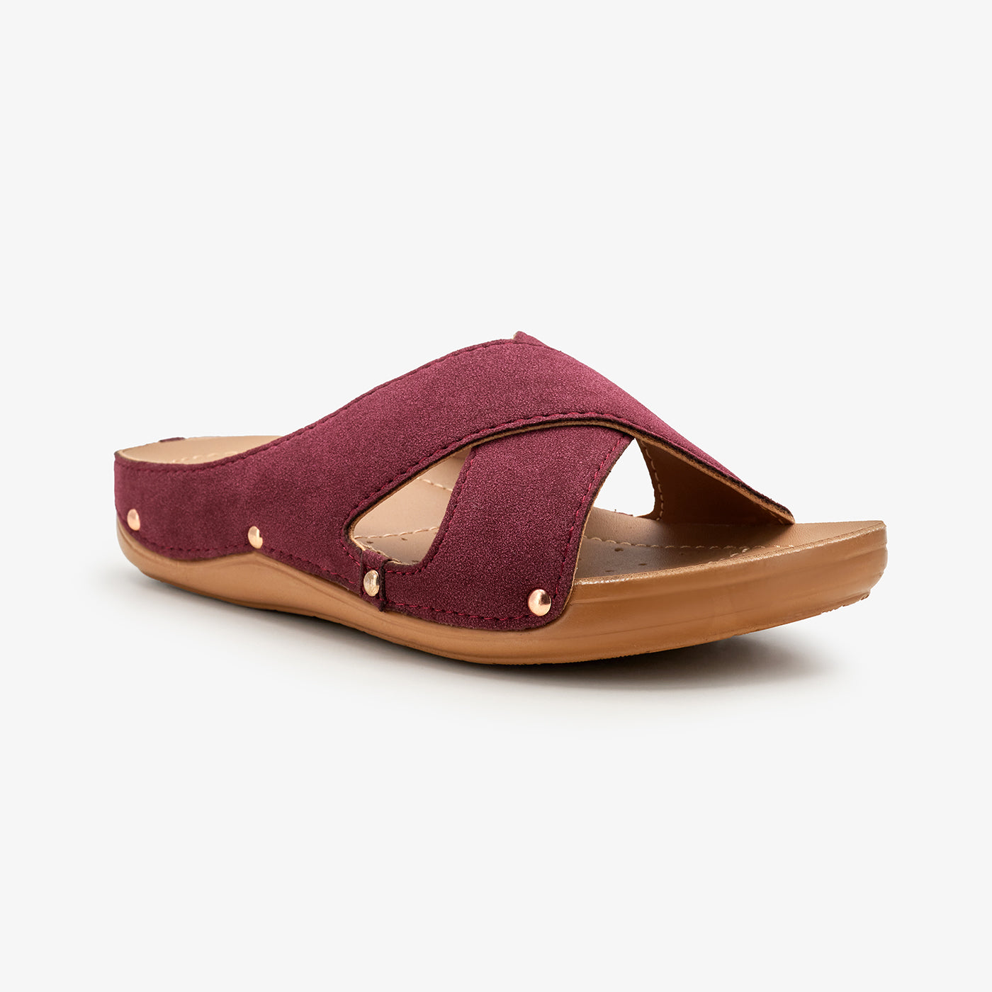 Women's Cross Strap Slides