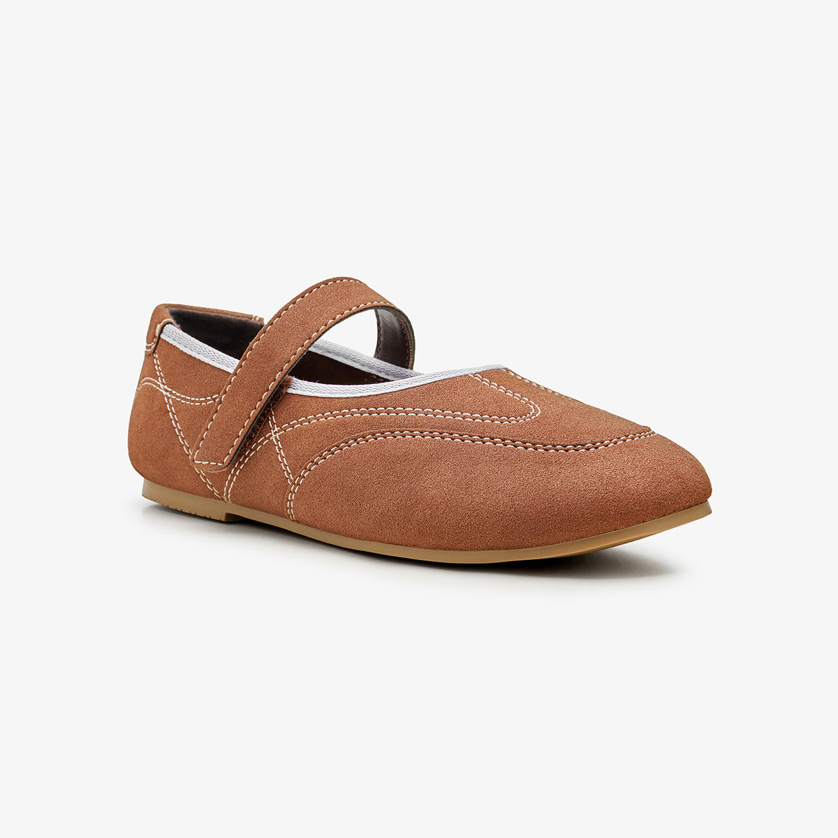 Girls’ Suede Mary Jane Flats