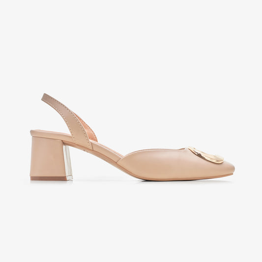 Women's Buckle-Detail Slingback Heels