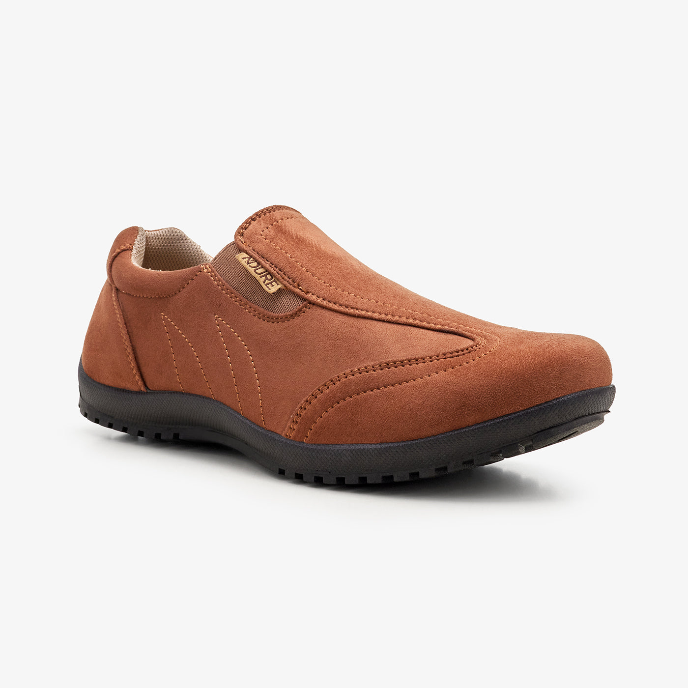 Men's tan brown slip-on casual sneakers