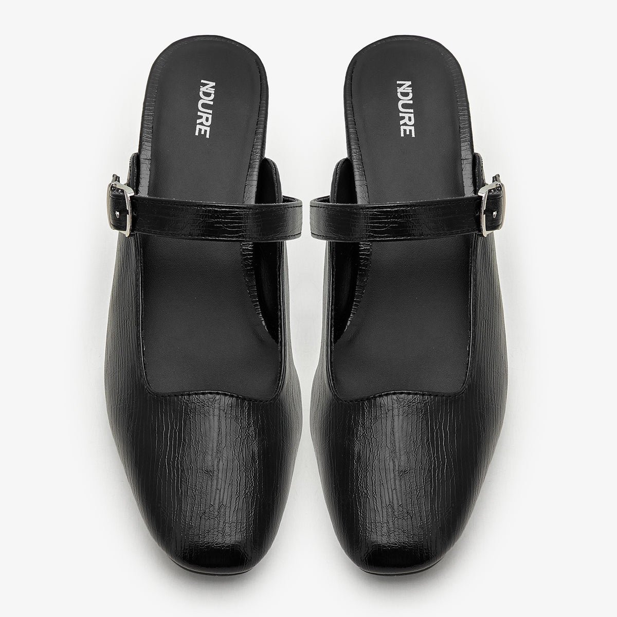 Women's Buckle Strap Mule Heels