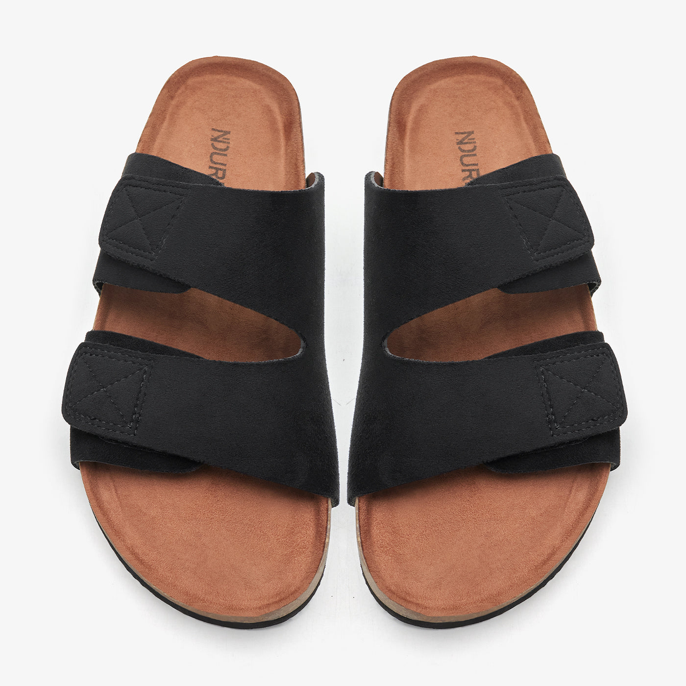 Men's Double-Strap Suede Slides
