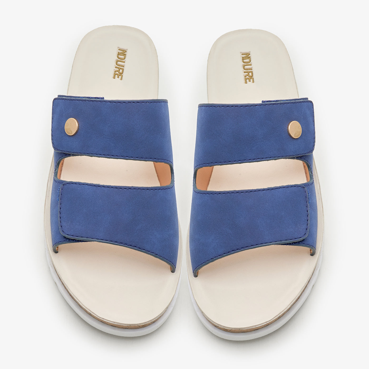 Women's Double-Strap Wedge Slides