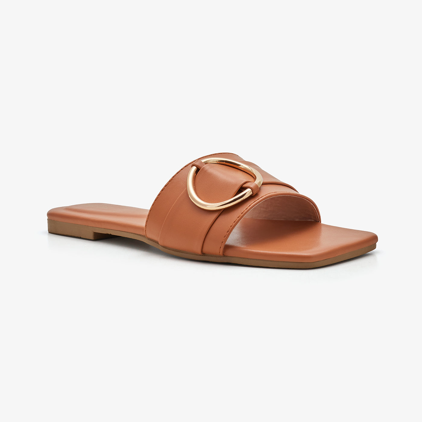 Women's Slide with Metal Ring Detail