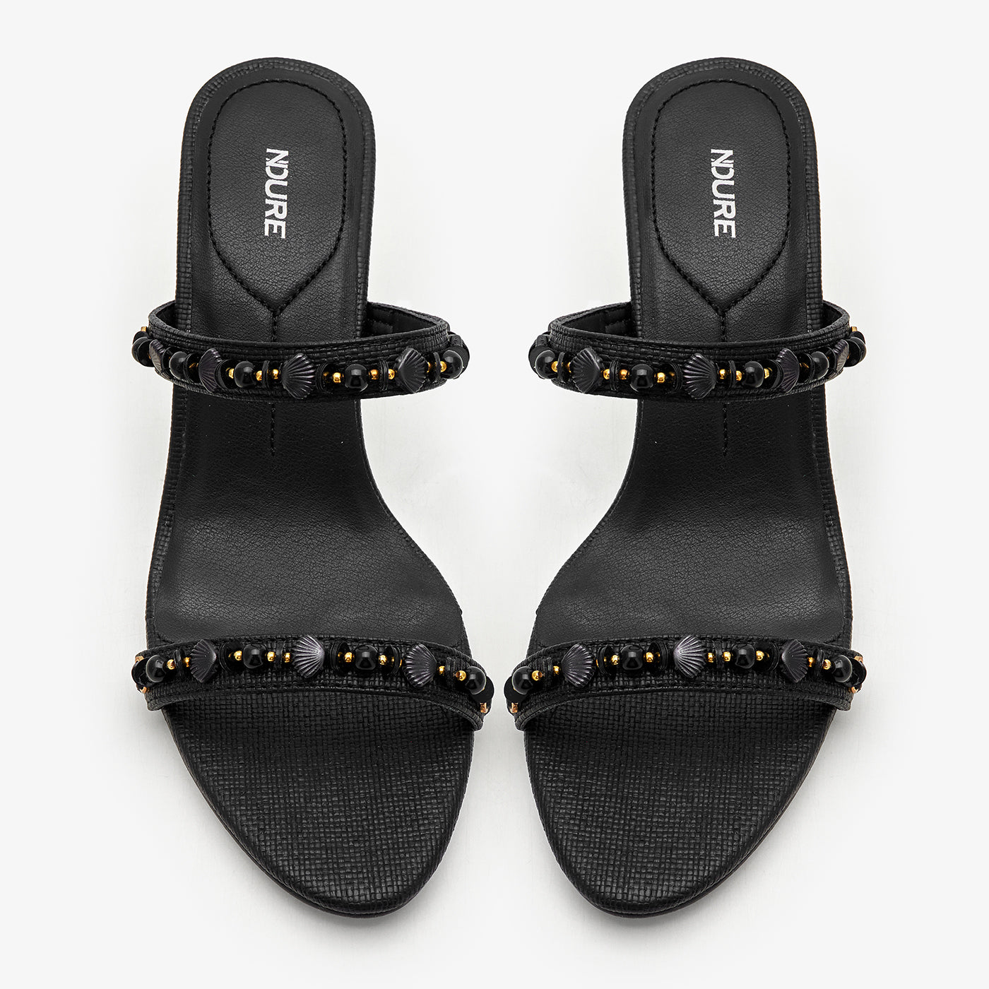 Women's Embellished Square Toe Heels