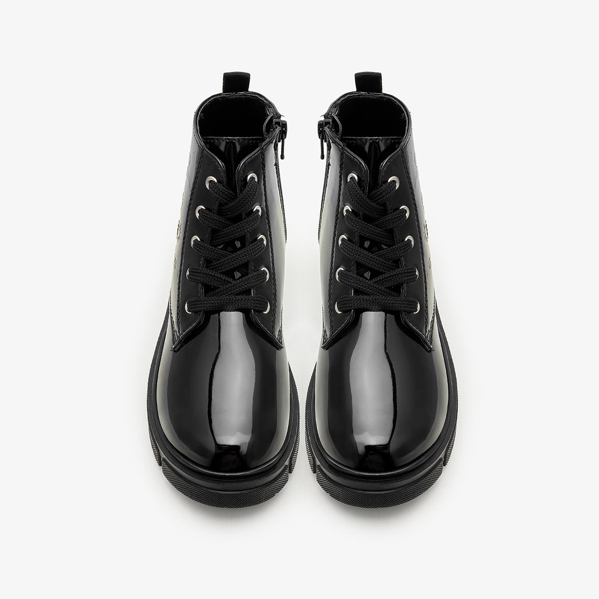 Girls’ Patent Lace-Up Boots