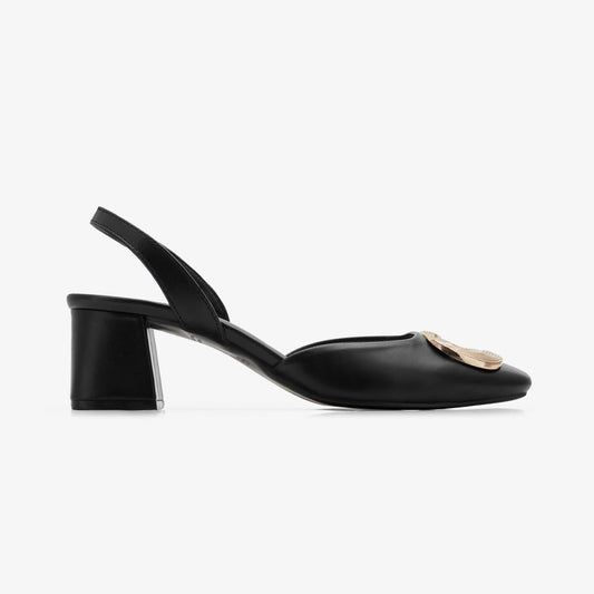 Women's Buckle-Detail Slingback Heels