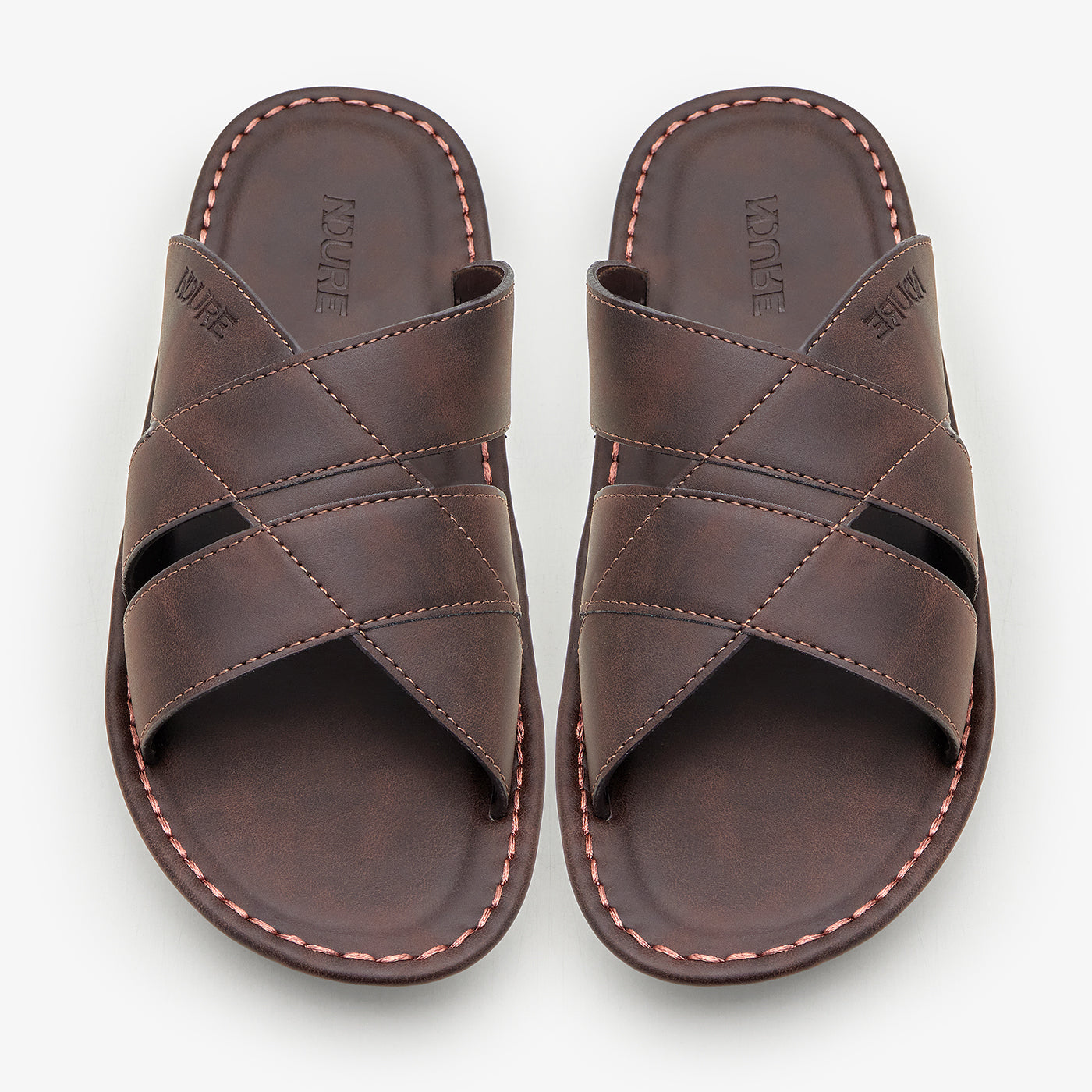 Men's Crossed Strap Slides