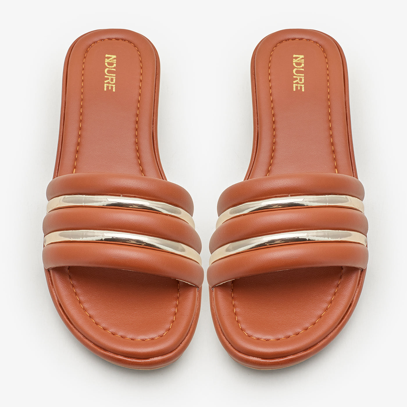 Women’s Tan Casual Strap Slides