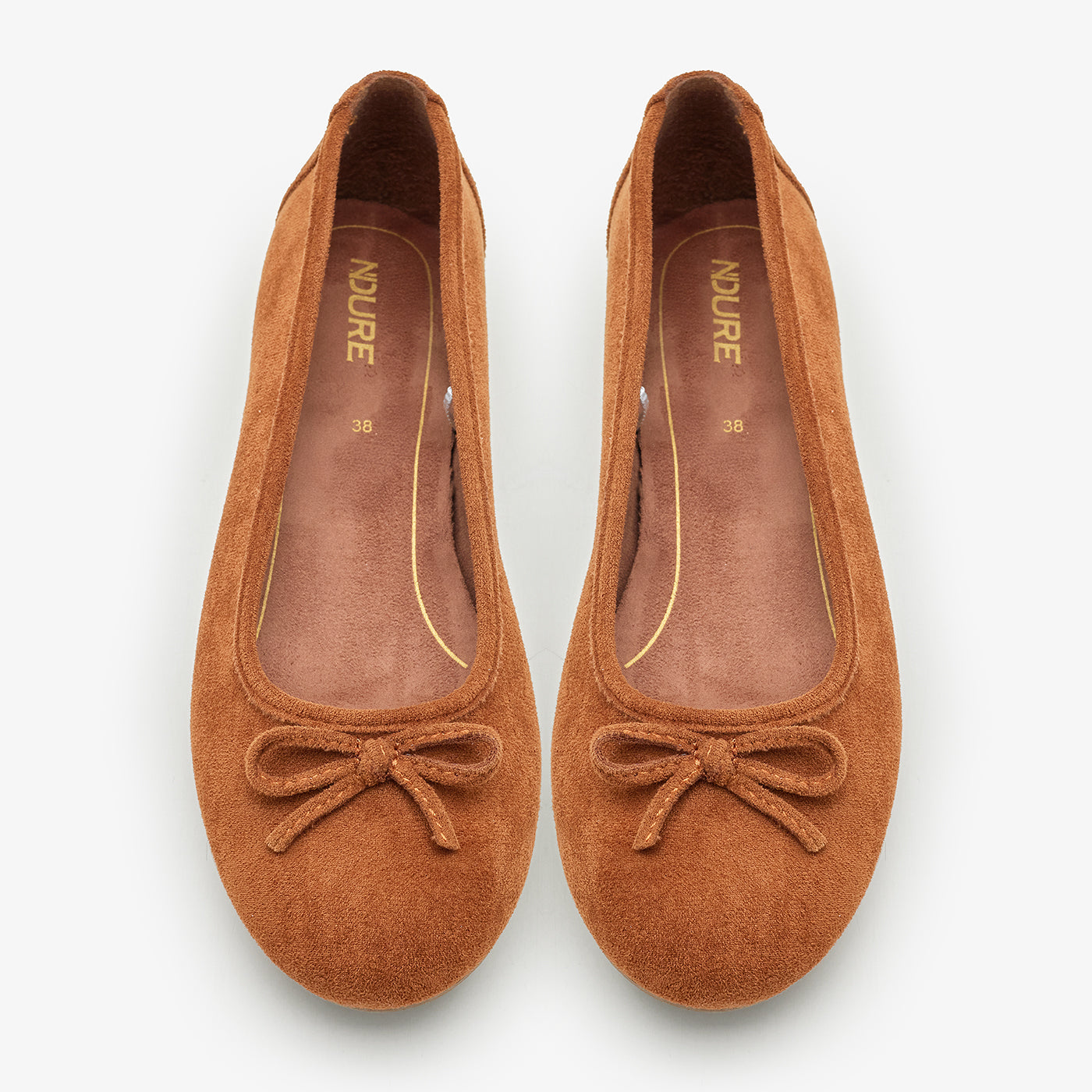 Women's Suede Ballet Flats with Bow