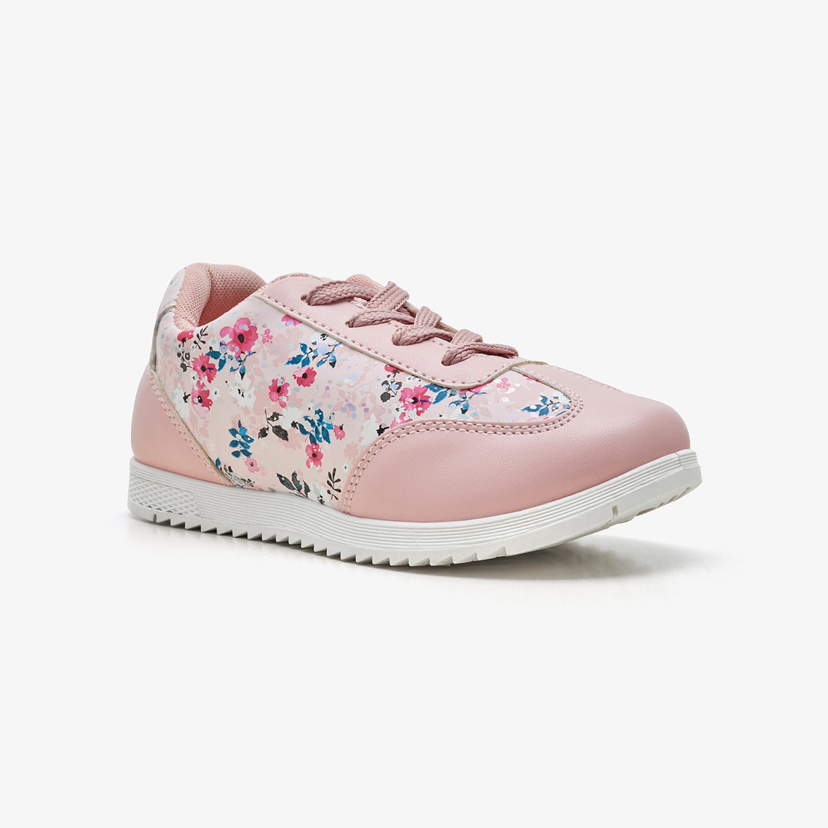 Girls’ Flower Print Sneakers