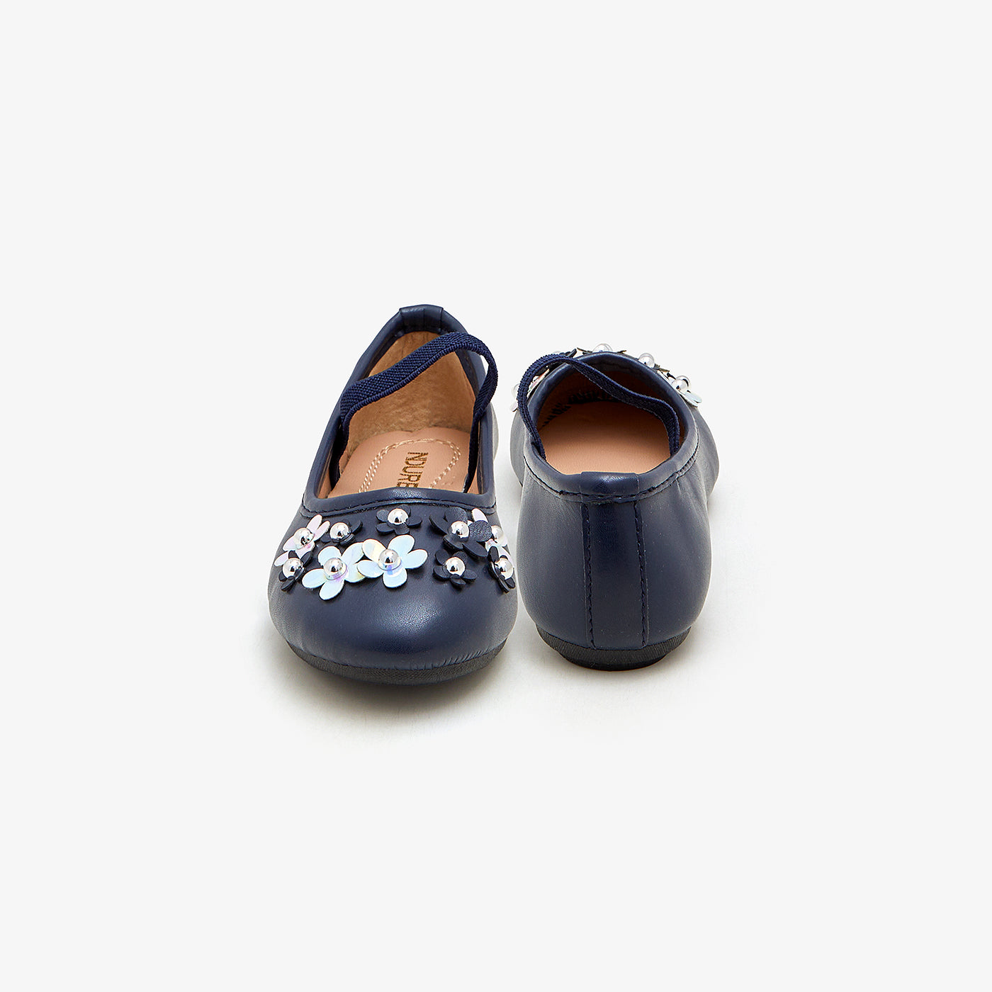 Girls Pumps with Floral Motif
