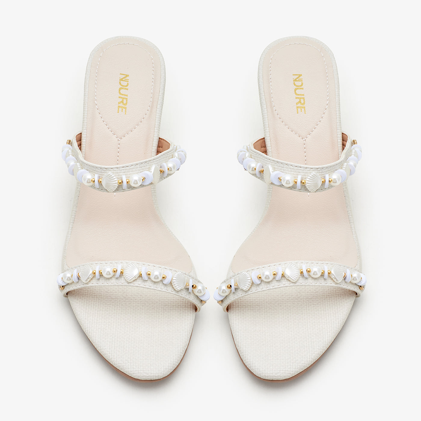 Women's Embellished Square Toe Heels