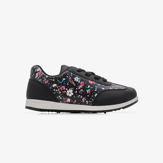 Girls’ Flower Print Sneakers