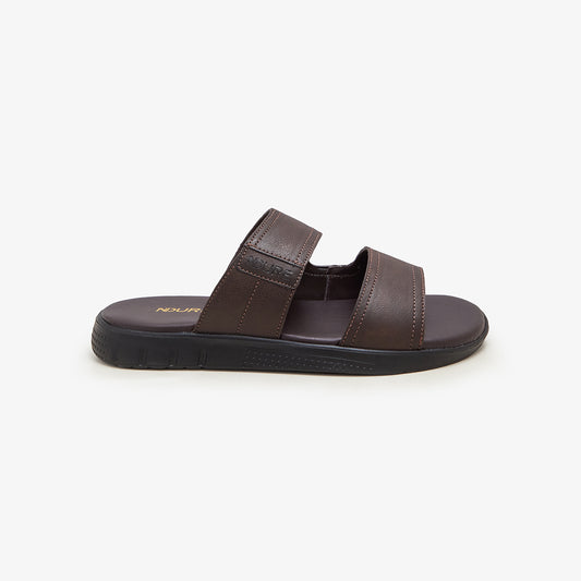 mens slides brown
