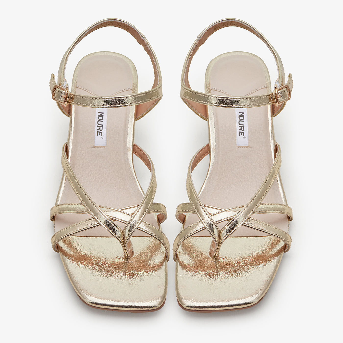 Women's Metallic Kitten Heel Sandals