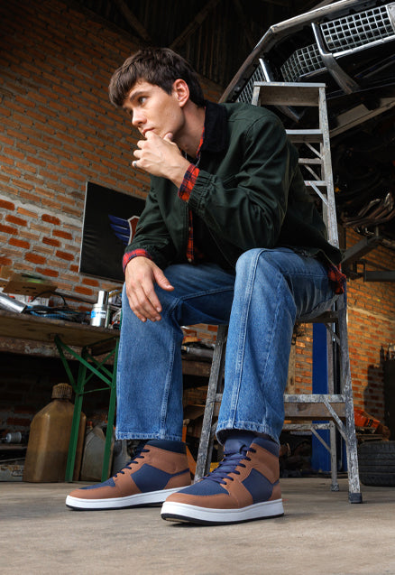 Men’s Colorblock High-Top Sneakers