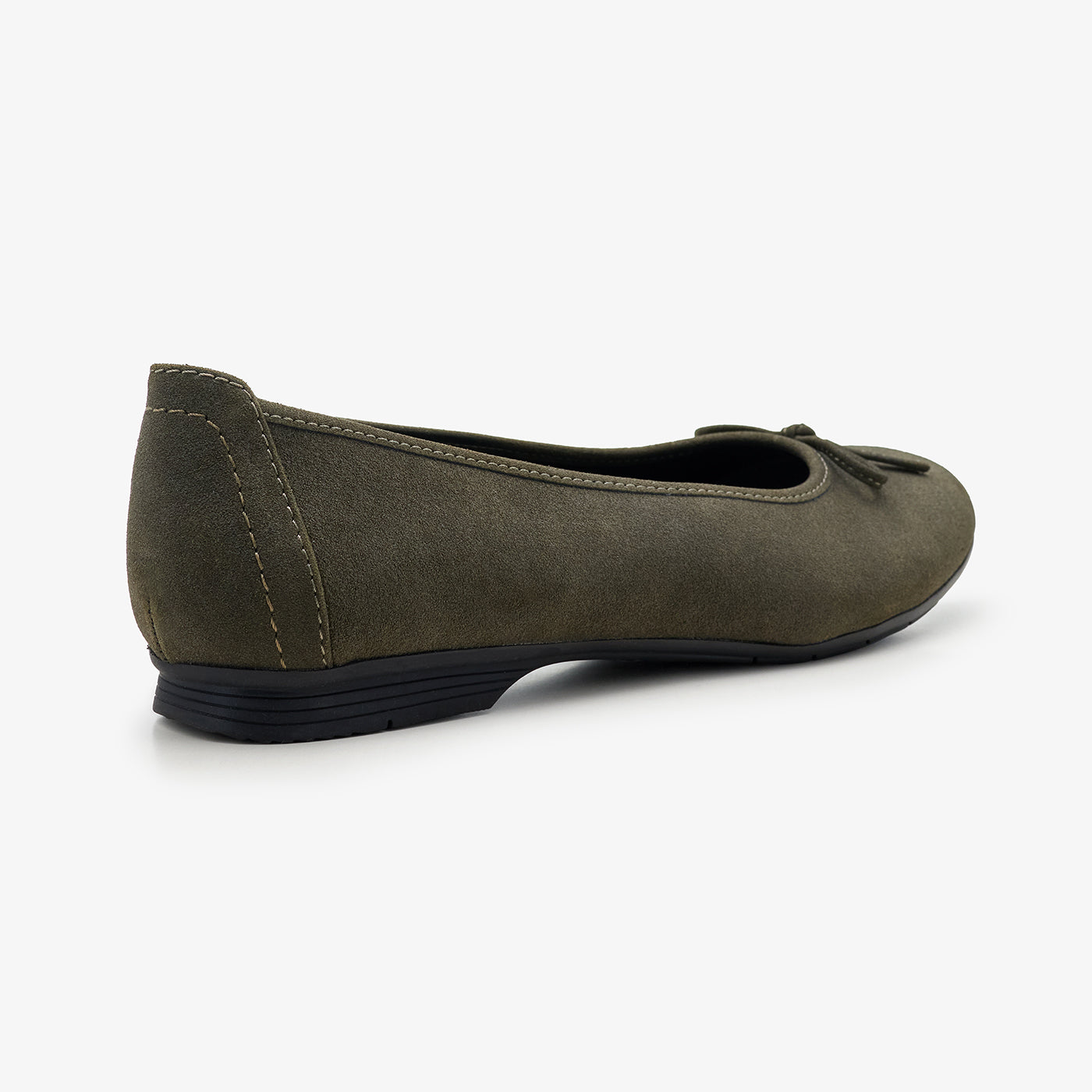 Women's Suede Ballet Flats with Bow