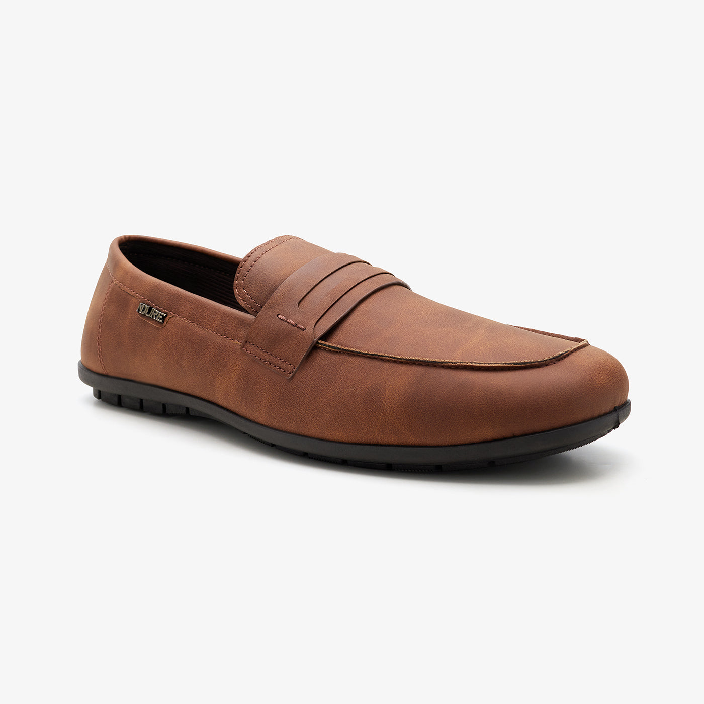 mens leather brown loafers