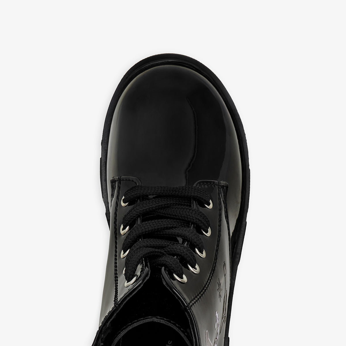 Girls’ Patent Lace-Up Boots