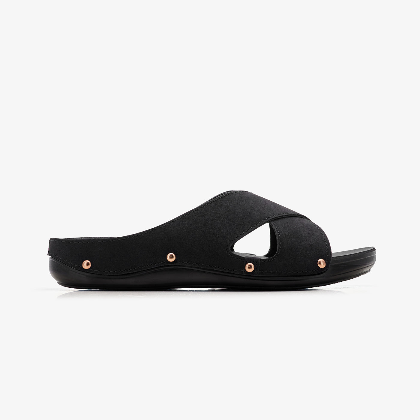 WOMEN’s CROSS-STRAP SLIDES