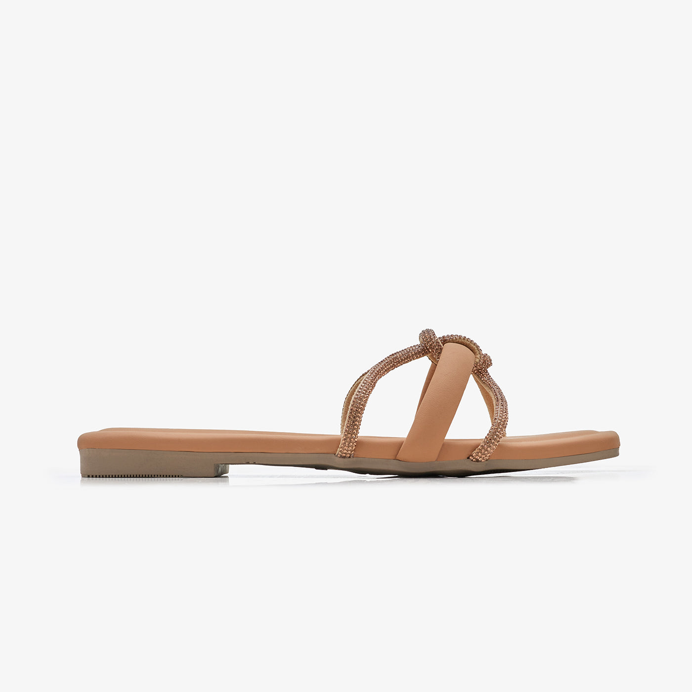 Women's Knotted Embellished Slides