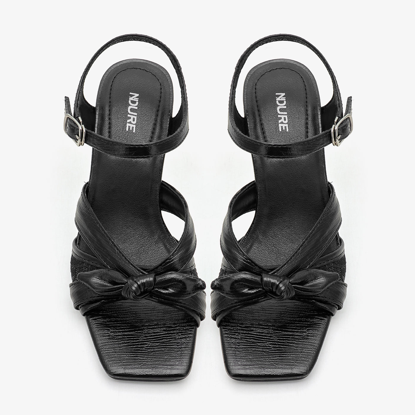 Women's Embroidered Mesh Heel Sandals