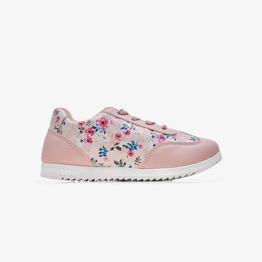 Girls’ Flower Print Sneakers