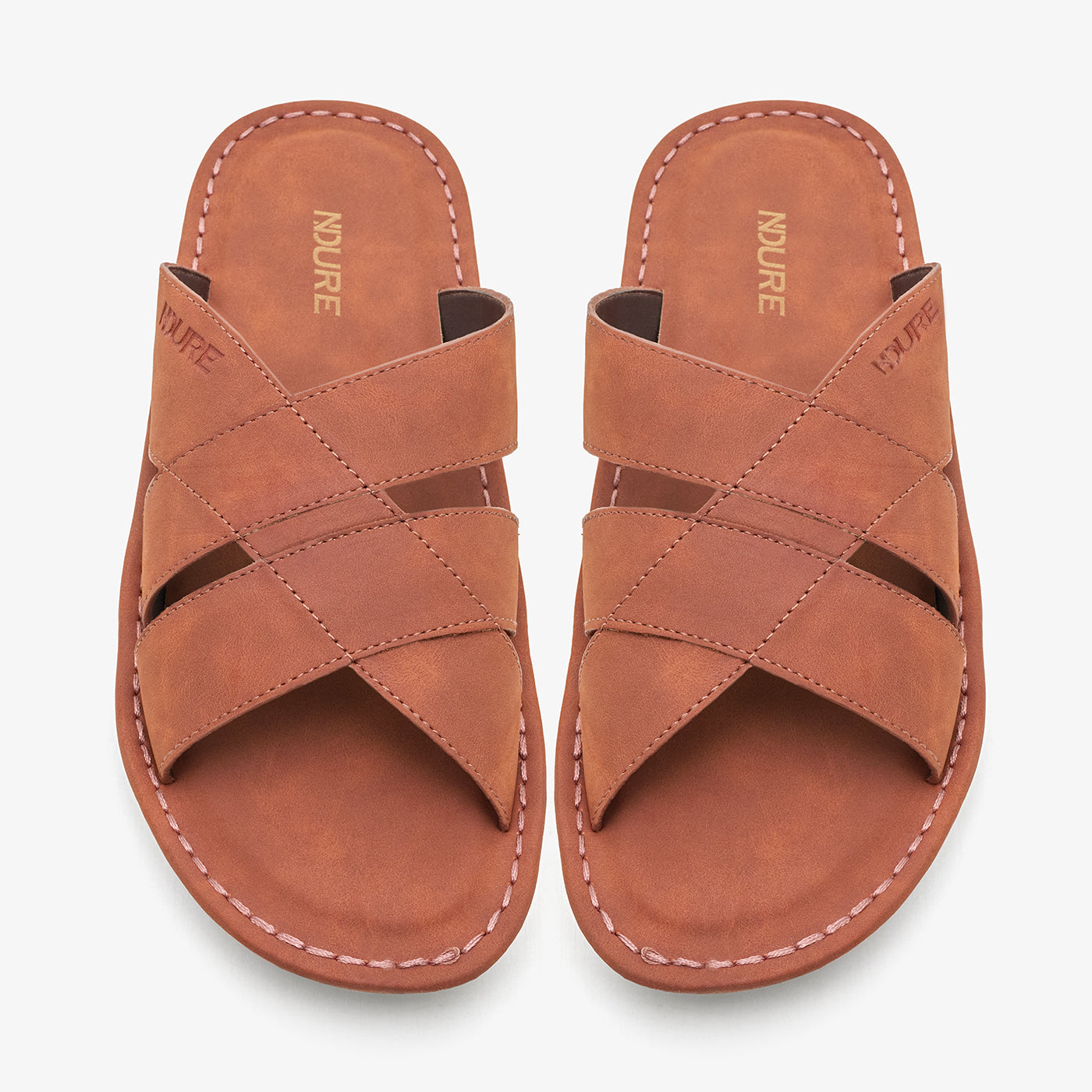 Men's Crossed Strap Slides