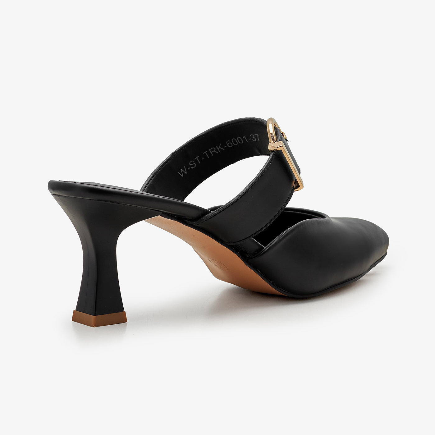 Women's Buckle Strap Mule Heels