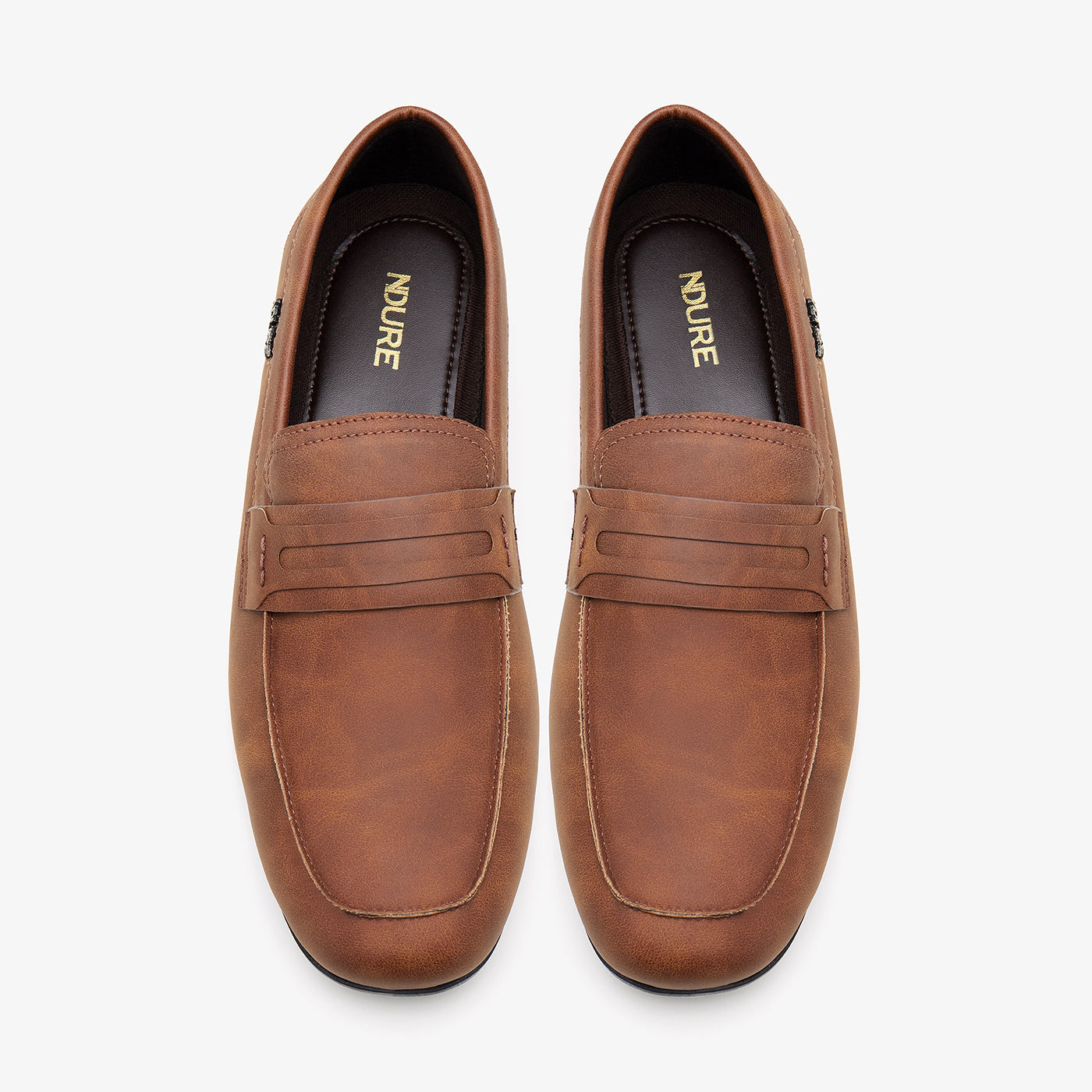 leather brown loafers